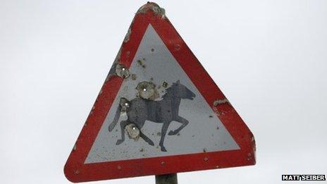 Damaged sign (Pic: Matt Seiber)