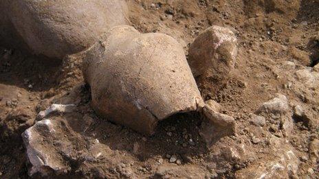 Roman pottery discovered at Potgate Quarry