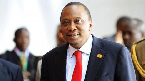 Kenyan President Uhuru Kenyatta in Addis Ababa on 12 October