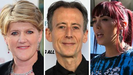 Clare Balding, Peter Tatchell, Paris Lees