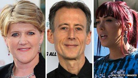 Clare Balding, Peter Tatchell, Paris Lees