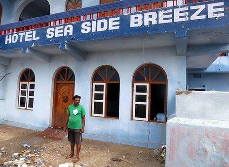 Krishna, manager of the Hotel Seaside Breeze in Gopalpur. 13 Oct 2013