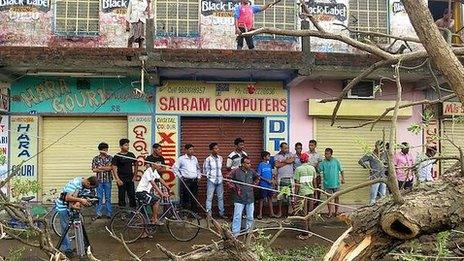 Storm damage in Berhampur