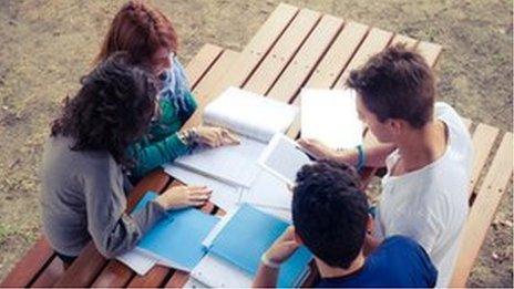 Students outside