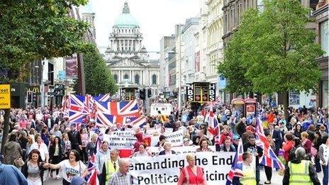 Flag protest