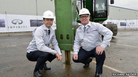 Trevor Mann and Fintan Knight performed the groundbreaking ceremony