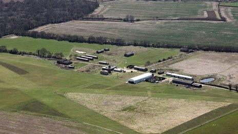 Aerial view of Stow Maries