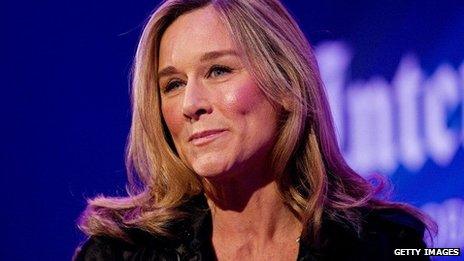 A close up picture of Angela Ahrendts