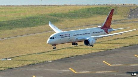 Air India Dreamliner (Boeing 787) aircraft in August 2013