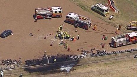 Scene of crash in Australia