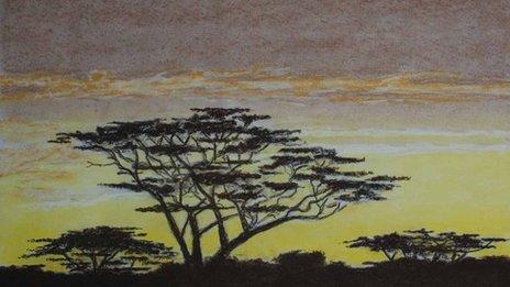 African sunset from HMP Northumberland