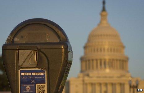 White House and parking metre