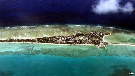 File photo: Tarawa Atoll, capital of Kiribati, 11 September 2001