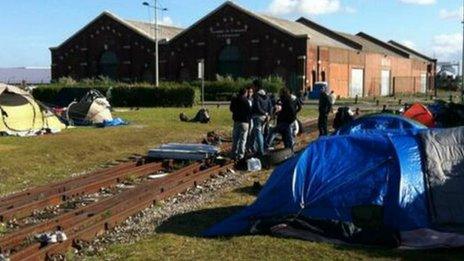 Migrant camp in Calais