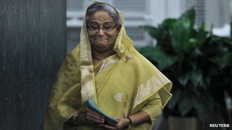 Bangladesh's PM Sheikh Hasina at UN headquarters in New York