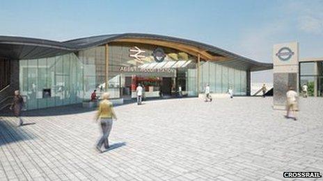 Artist's impression of Abbey Wood Station