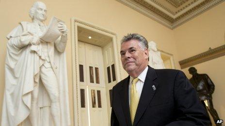 Rep Peter King on Capitol Hill in Washington on 30 September 2013