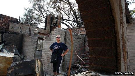 Lyndal Rogers stands in her childhood home