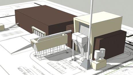 Estover biomass plant artist's impression