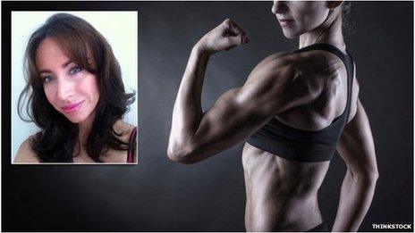 Dr Tanya Bunsell and a female body builder