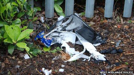 Remains of device that exploded at Walsall mosque