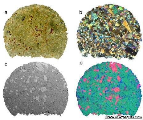 Images of Lafayette meteorite section