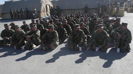 Afghan officer recruits (pic: David Loyn)