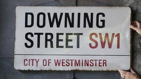 Downing Street sign