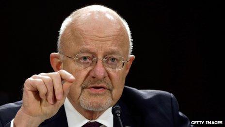 Director of National Intelligence James Clapper is seen testifying before a Senate committee in Washington on 18 April 2013