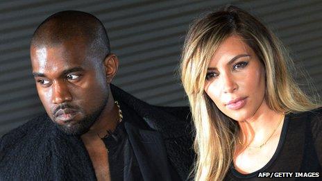 Kanye West and Kim Kardashian