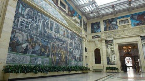 Diego Rivera's murals at the Detroit Institute of Arts