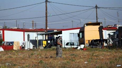 Roma settlement at Farsala Greece (22 Oct 2013)