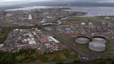 aerial view of grangemouth