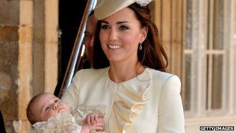 Duchess of Cambridge and Prince George