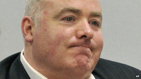 Michael Skakel seen in a Connecticut court on 18 April 2013