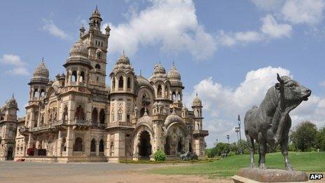 The Laxmi Vilash Palace, owned by members of the Gaekwad family, near Vadodara