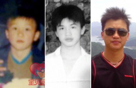 Luo posted a picture of himself as a child on the Baby Come Home website (L) Luo today (R)