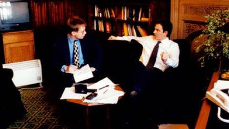 David Cornock interviewing Tony Blair for the Western Mail