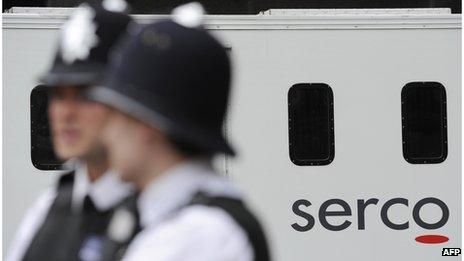 Serco police van