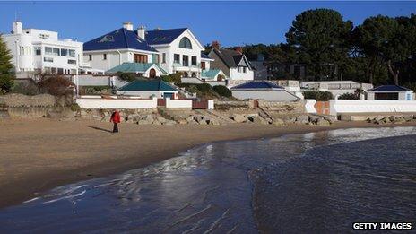 View of Dorset's Sandbanks Peninsula