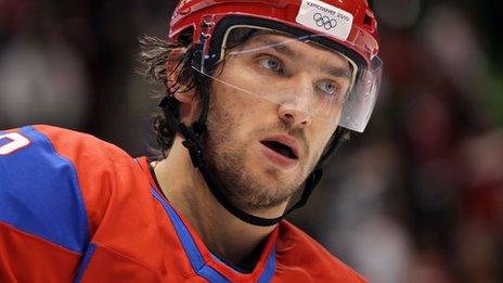 Russian ice hockey star Alex Ovechkin