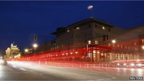 The US embassy in Berlin
