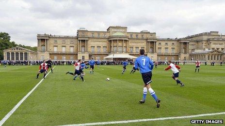 Football match at Buckingham Palace on 7 October 2013