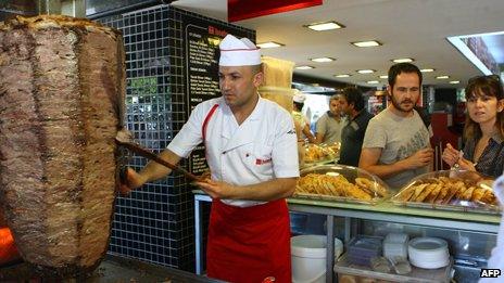 Doner restaurant in Ankara, Turkey (10 July 2012)