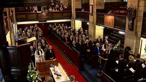 The Service of Remembrance at the Kirk of St Nicholas Uniting in Aberdeen