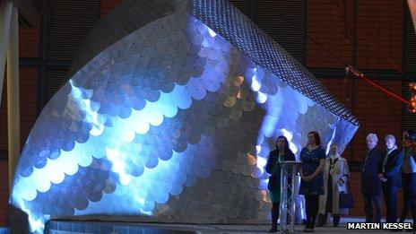 Sarah Nadin and Nicola Winstanley officially unveiled the structure