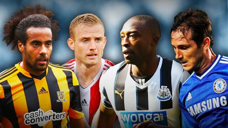 Tom Huddlestone, Lee Cattermole, Shola Ameobi, Frank Lampard