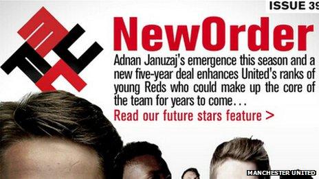 New Order title used in Manchester United newsletter