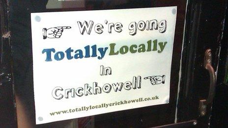 Totally Locally sign