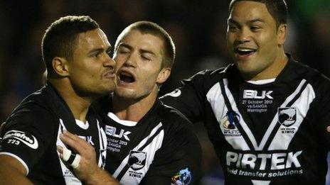 New Zealand players celebrate